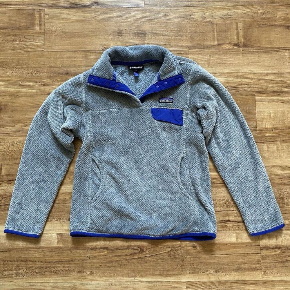 PATAGONIA S Gray Re-Tool Snap-T Polartec Thermal Fleece Shirt Granola Gorpcore